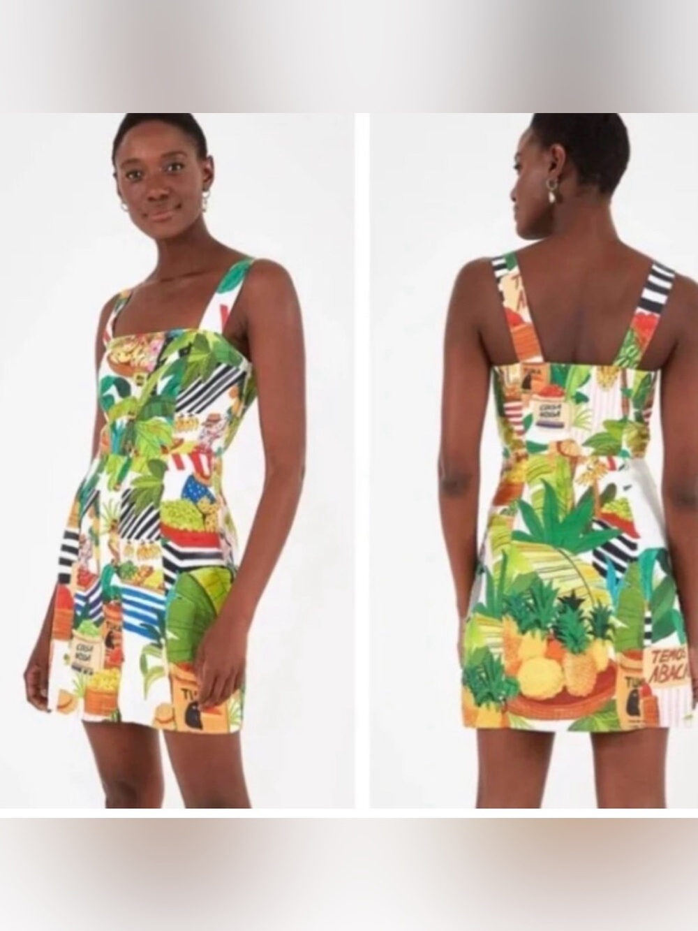 FARM RIO Tropical Fair Linen Mini Dress - Picture 3 of 9